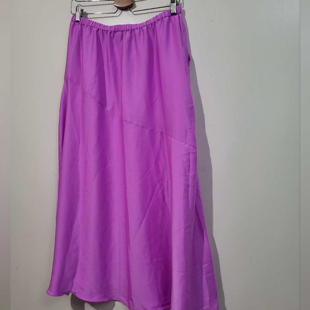 NWT Women's Maxi A-Line Slip Skirt - A New Day Purple Violet Medium - Picture 3 of 5